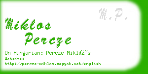 miklos percze business card